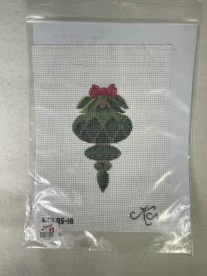* SALE / Kelly Clark KAH 5-18 May Emerald Heritage Ornaments Canvas and Stitch Guide