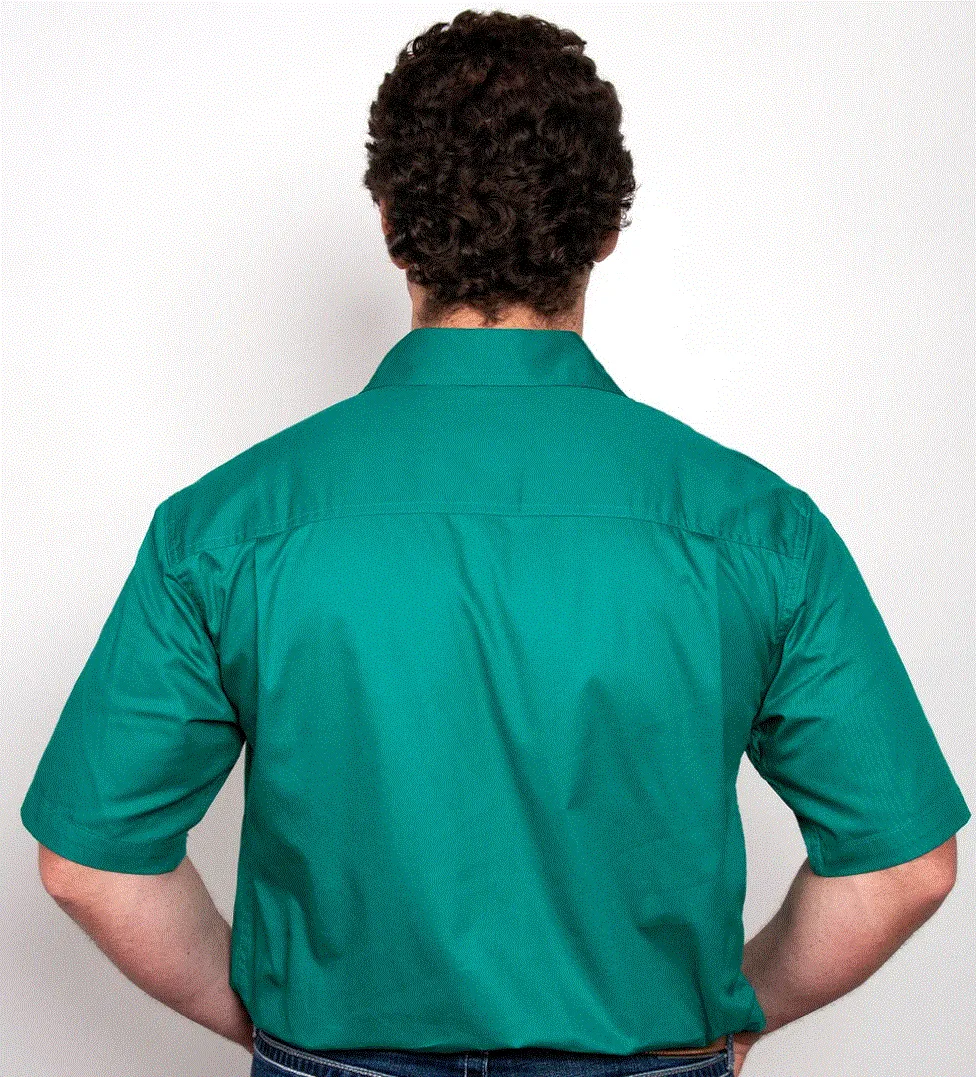 10104DKG Just Country Mens Adam Work Shirt Short Sleeve