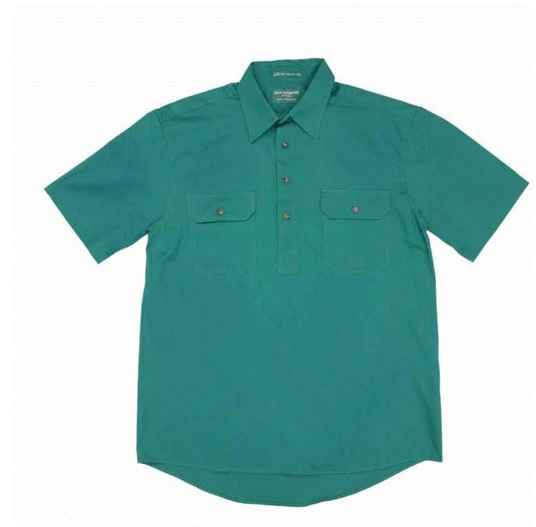 10104DKG Just Country Mens Adam Work Shirt Short Sleeve