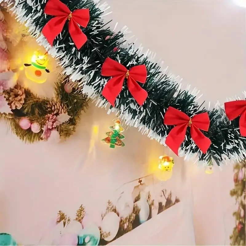 12pcs Pack, Red Small Velvet Christmas Bows for Christmas Tree, Wreath, Gift Wrapping, Crafts, Wedding, Party, Twist Tie Bows for Treat Bag Bakery Candy Bags, Home Decor