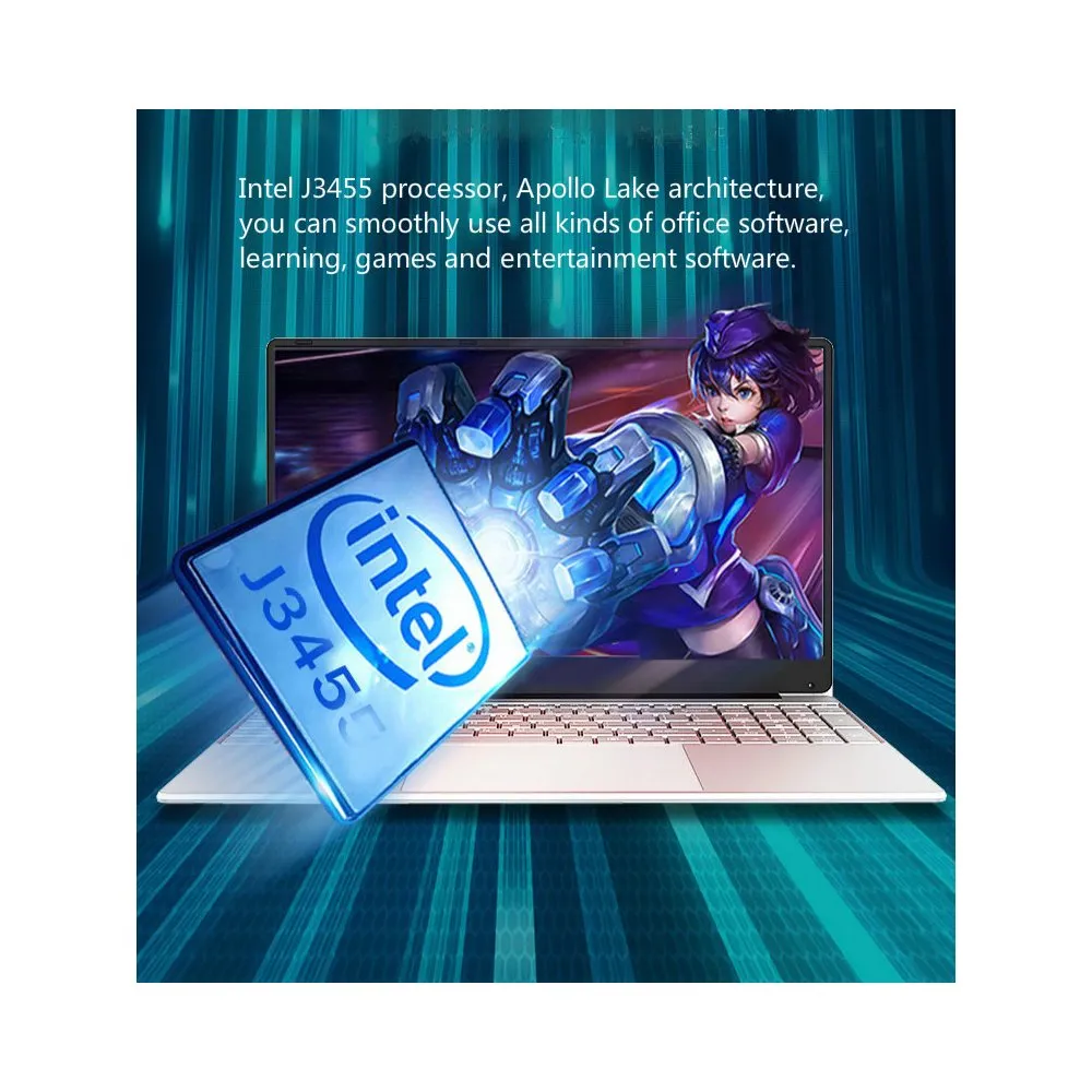15.6 Inch Intel Quad Core 8gb Ram 128g 256g 512g SSD Windows 10 Notebook Computer