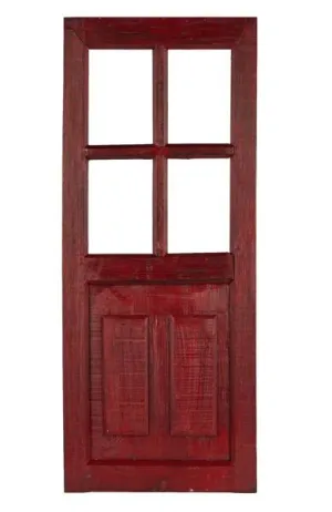 35.75"H x 14.5"W Wood Door: Antique Red - AW977250