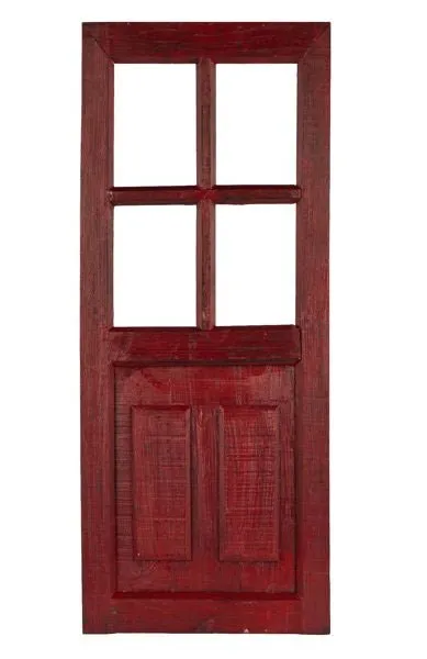 35.75"H x 14.5"W Wood Door: Antique Red - AW977250