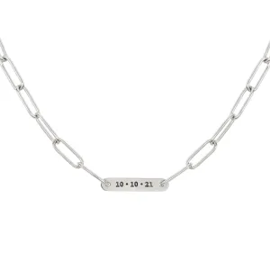 5.2mm Silver Date Flat Bar Chain