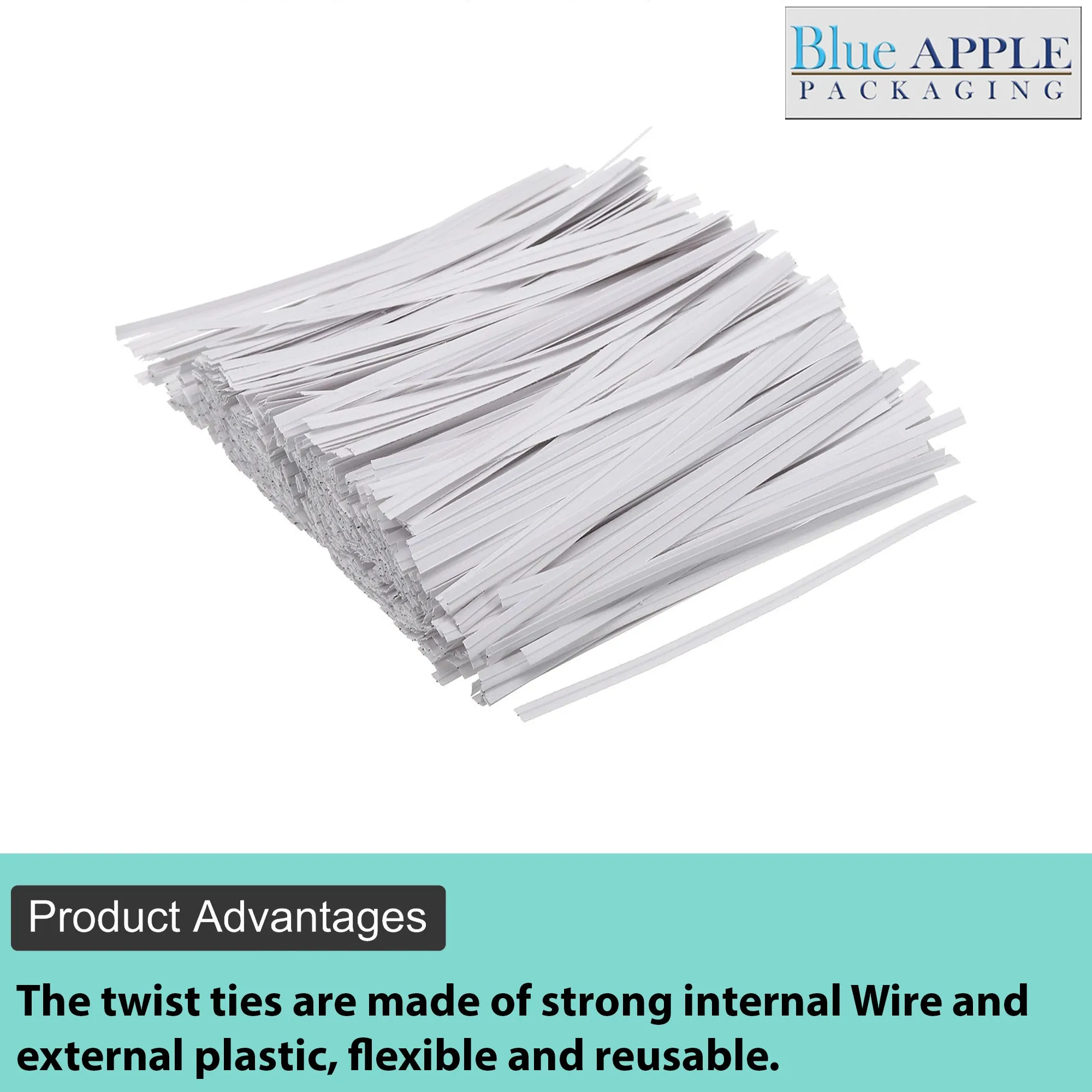 7 Inch Pre-cut Red Paper Twist Ties for Bags