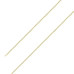 925 Sterling Silver 1.5mm Yellow Gold Plated Rope Chain Size- 9"