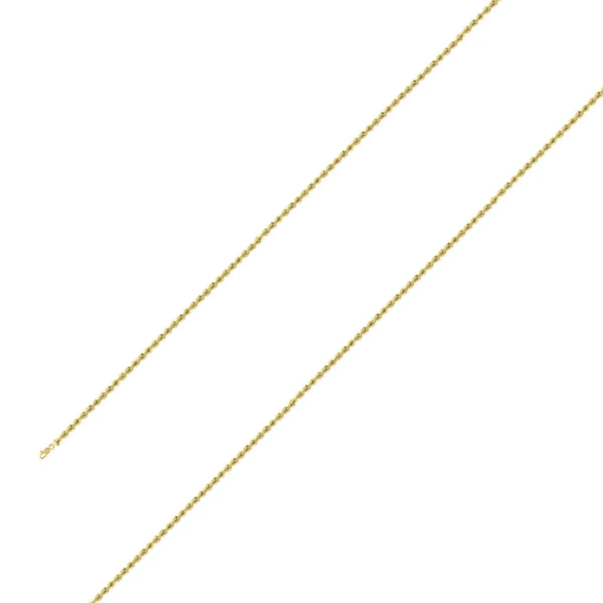 925 Sterling Silver 1.5mm Yellow Gold Plated Rope Chain Size- 9"