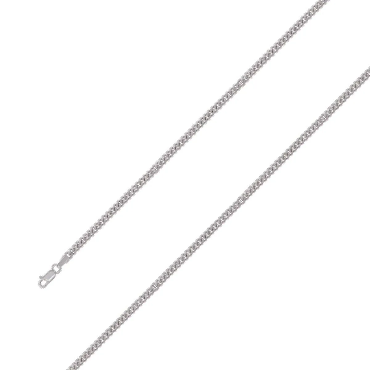 925 Sterling Silver 4mm Rhodium Plated Miami Cuban Chain Size- 7"