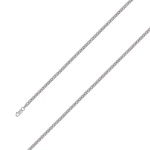 925 Sterling Silver 4mm Rhodium Plated Miami Cuban Chain Size- 7"