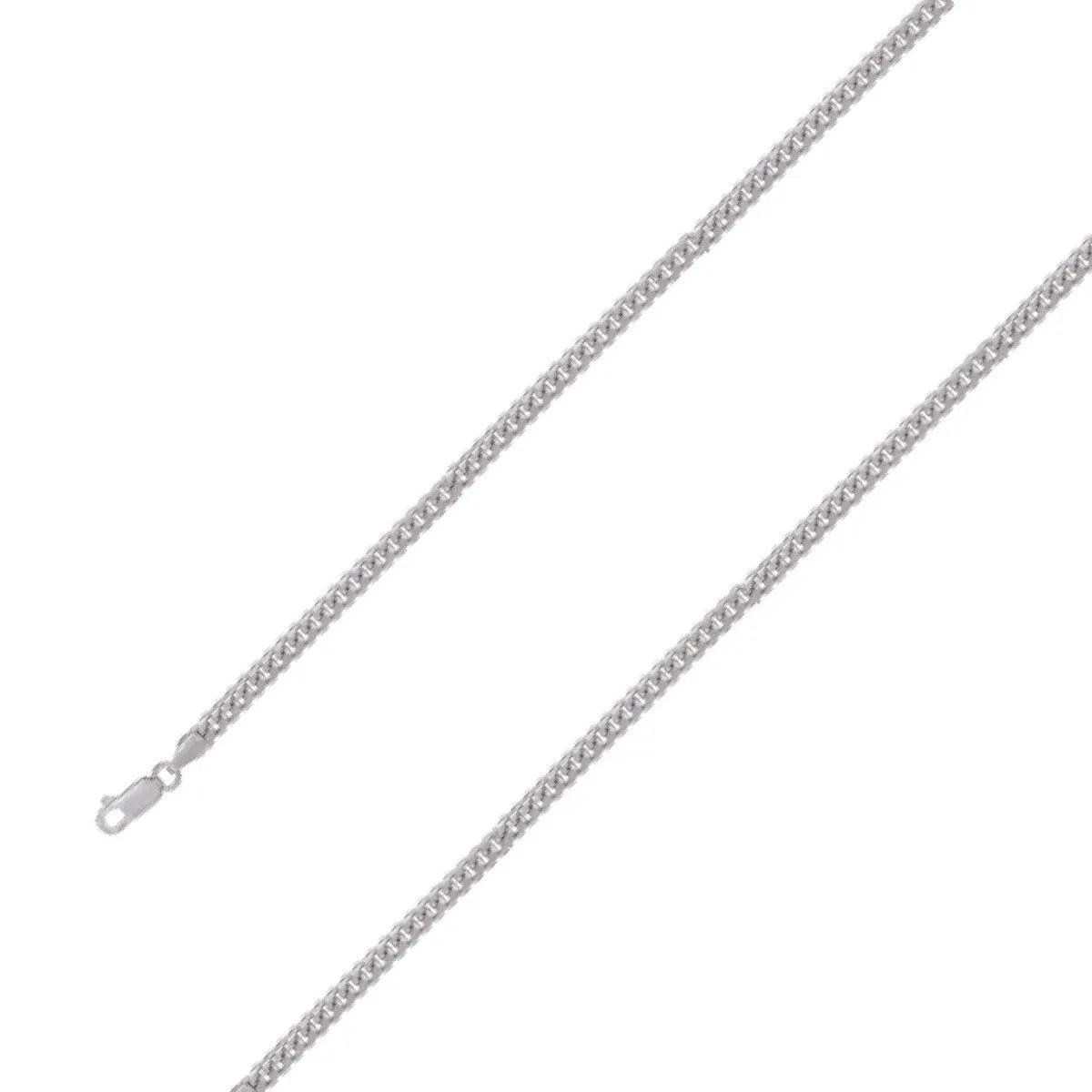 925 Sterling Silver 5mm Rhodium Plated Miami Cuban Chain Size- 8"