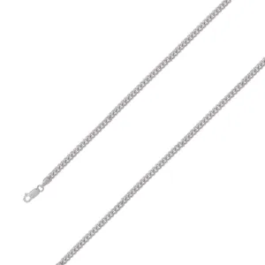 925 Sterling Silver 5mm Rhodium Plated Miami Cuban Chain Size- 8"