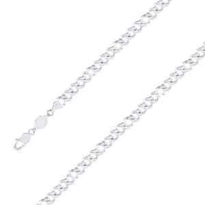925 Sterling Silver Finish 9.5mm Diamond Cut Classic Cuban Chain Size- 9"
