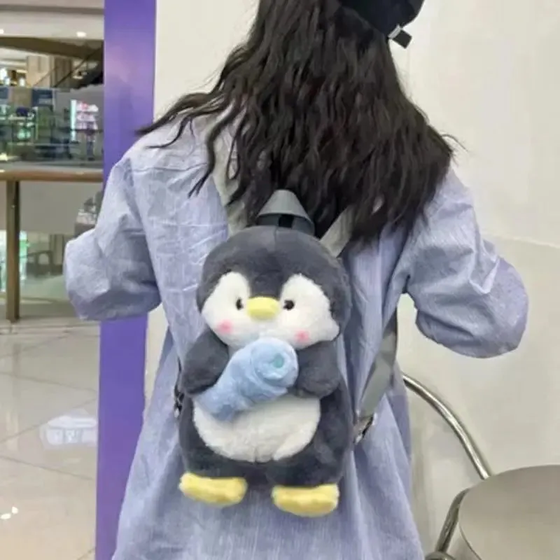 Adorable Kawaii Penguin Plush Backpack 🐧✨ | Trendy Cartoon Shoulder Bag for Girls | Fun & Fashionable Rucksack 🎒💖