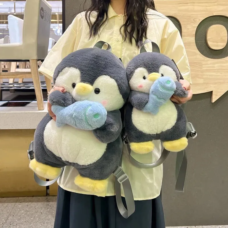 Adorable Kawaii Penguin Plush Backpack 🐧✨ | Trendy Cartoon Shoulder Bag for Girls | Fun & Fashionable Rucksack 🎒💖