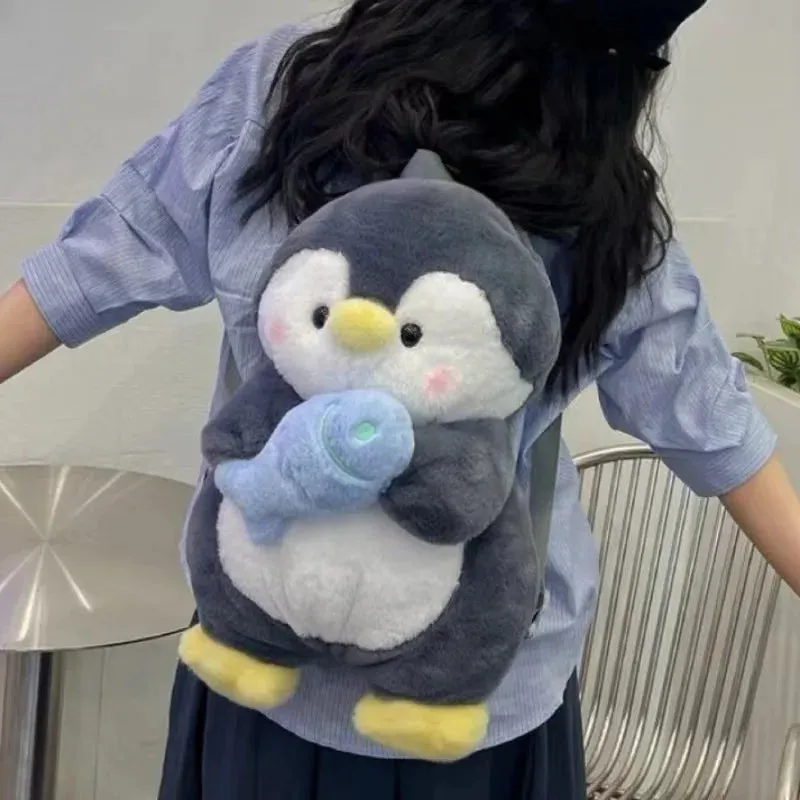 Adorable Kawaii Penguin Plush Backpack 🐧✨ | Trendy Cartoon Shoulder Bag for Girls | Fun & Fashionable Rucksack 🎒💖