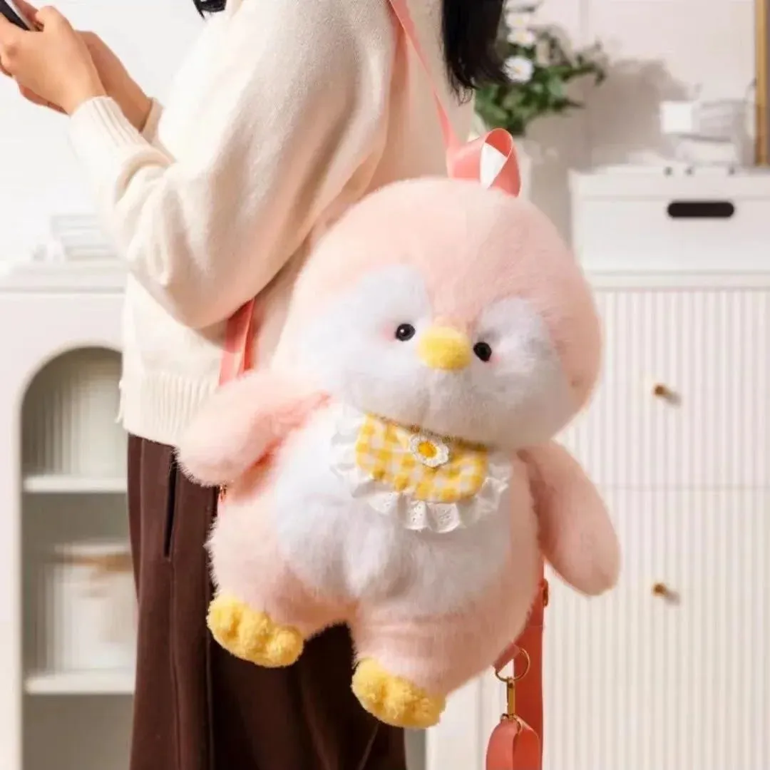 Adorable Kawaii Penguin Plush Backpack 🐧✨ | Trendy Cartoon Shoulder Bag for Girls | Fun & Fashionable Rucksack 🎒💖