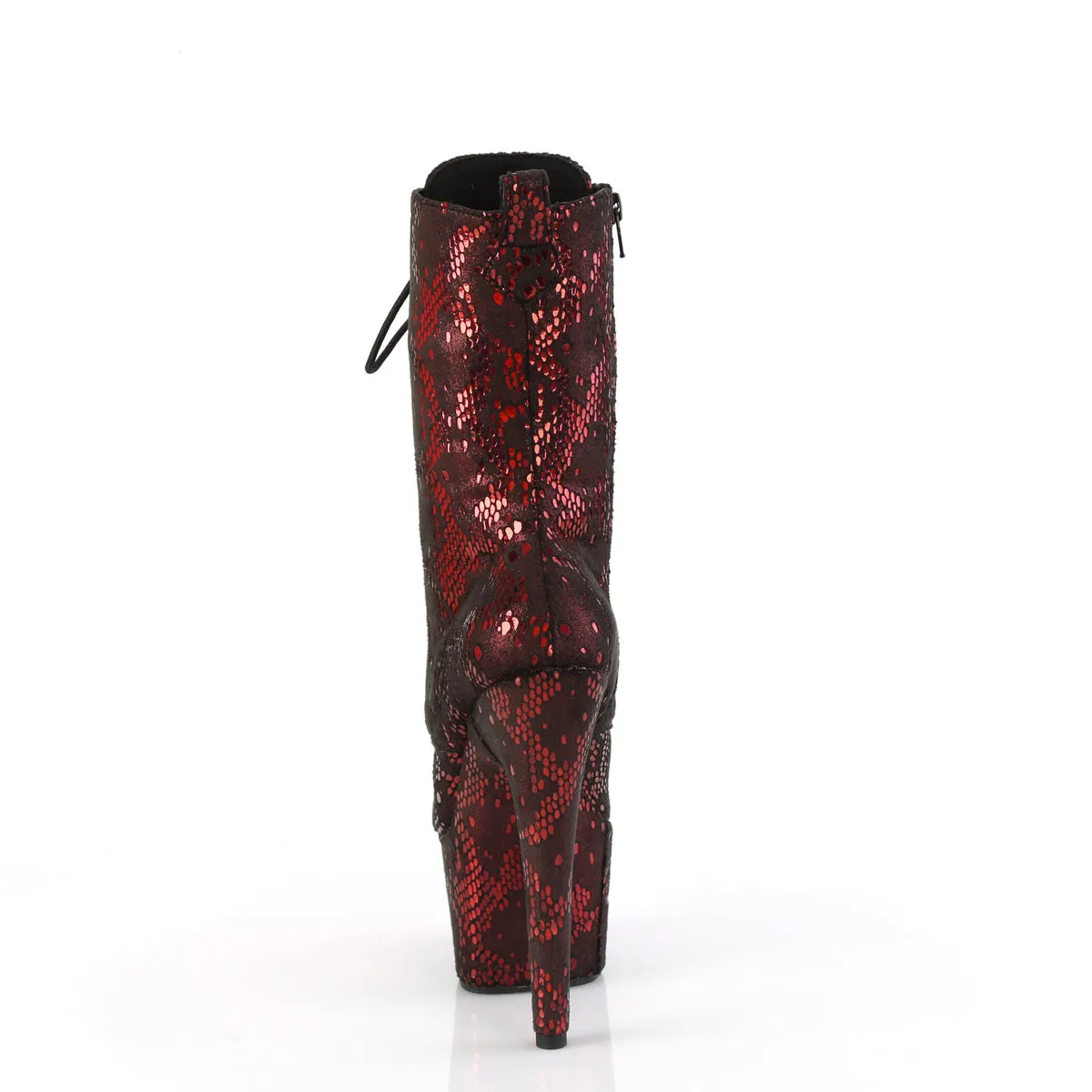 ADORE-1040SPF  Red Metallic Snake Print Fabric/M