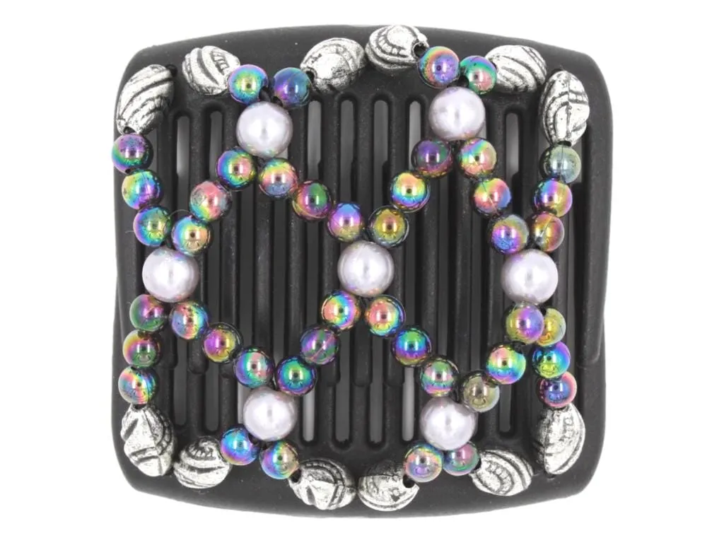 African Butterfly Chameleon Hair Comb - Ndalena Black 49