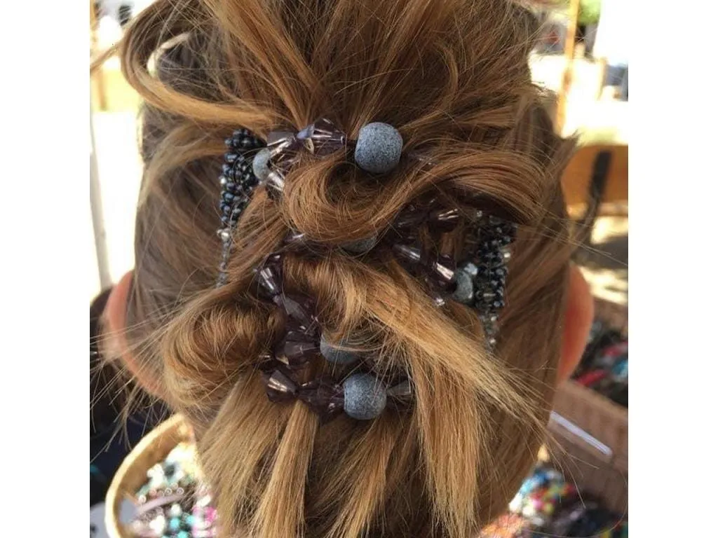 African Butterfly Wire Hair Clip - 7 Tong 554