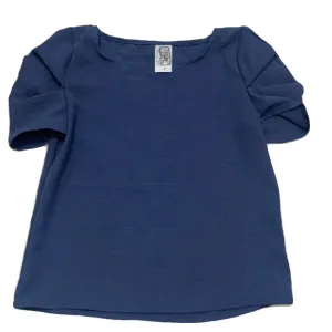 Airflow Puff Sleeve Top-Navy