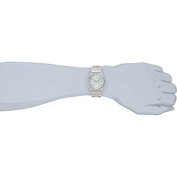 ALBA HARDLEX ANALOG DAY-DATE SILVER STRAP MEN WATCH AIGT004