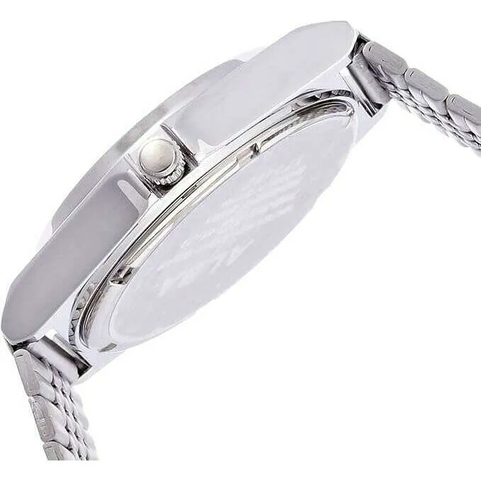 ALBA HARDLEX ANALOG DAY-DATE SILVER STRAP MEN WATCH AIGT004