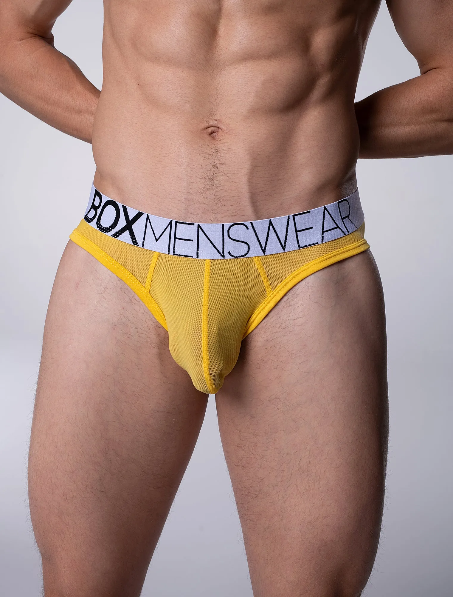 All Over Mesh Briefs - Mellow Yellow
