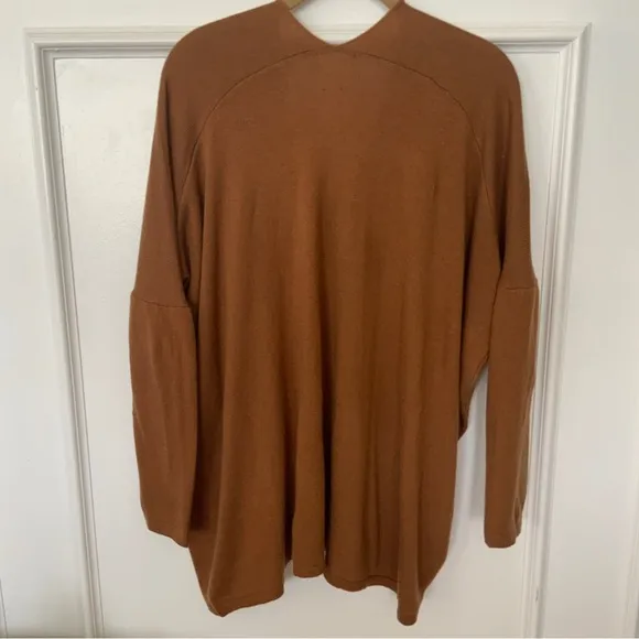 Angora Blend Pullover V-Neck Long Sleeve Drop Shoulder Sweater NWT