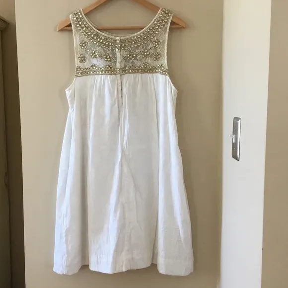 Anthropologie Maeve Grace Jeweled Swing Dress