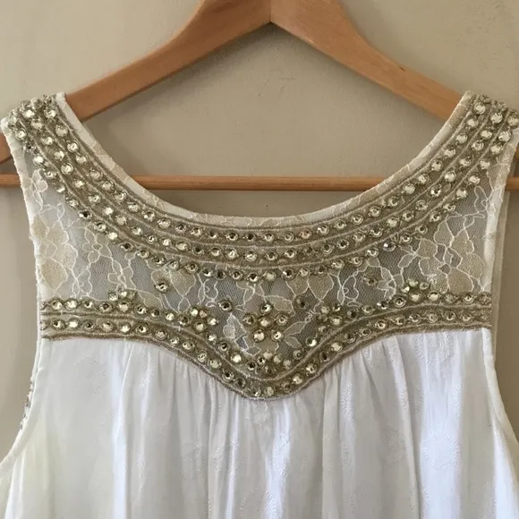 Anthropologie Maeve Grace Jeweled Swing Dress