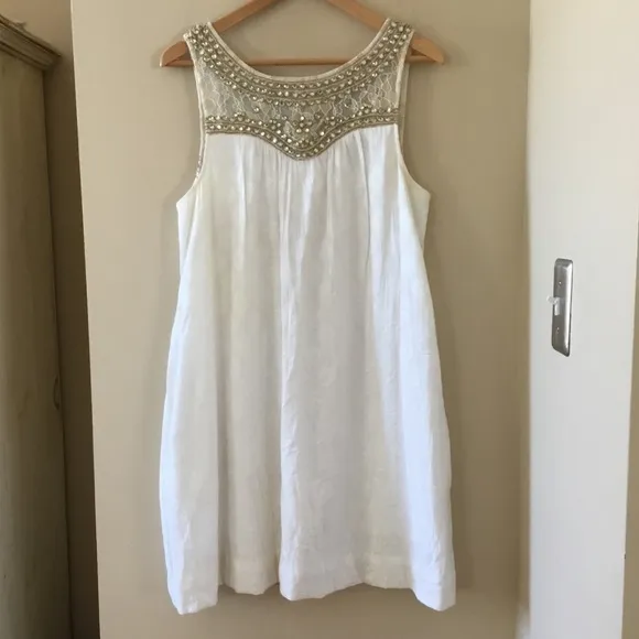 Anthropologie Maeve Grace Jeweled Swing Dress