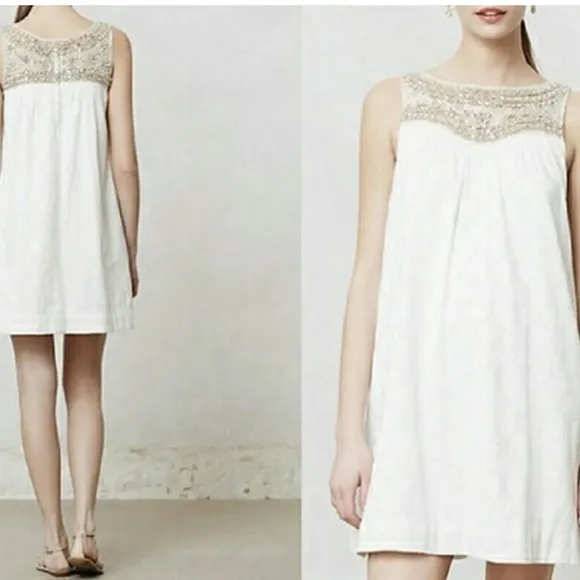 Anthropologie Maeve Grace Jeweled Swing Dress