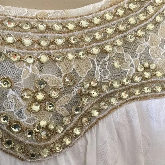 Anthropologie Maeve Grace Jeweled Swing Dress