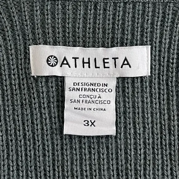 Athleta Hanover V Neck Sweater in Gray Mist
