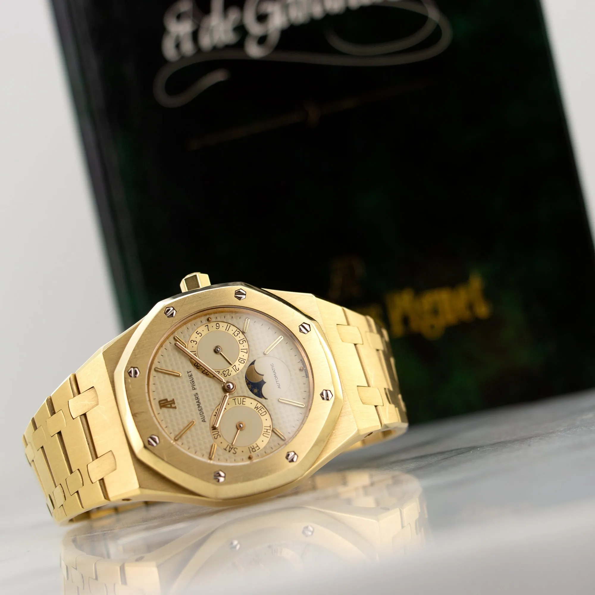 Audemars Piguet Yellow Gold Royal Oak Moonphase Day-Date Watch Ref. 5594