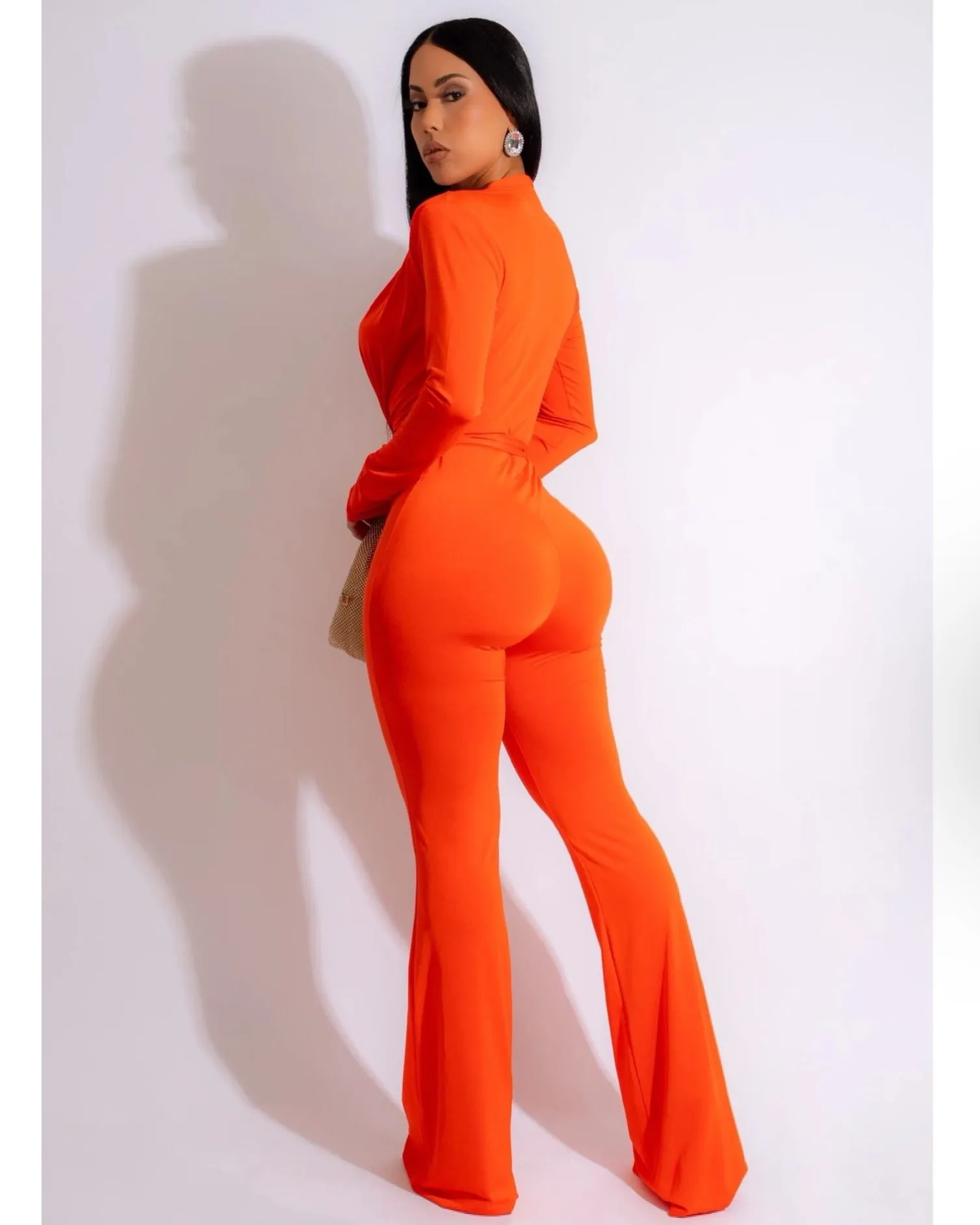 Awaiting On You Dear Jumpsuit Orange
