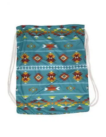 Aztec print Drawstring Bag