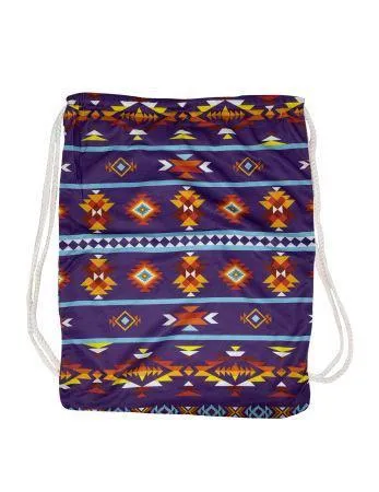 Aztec print Drawstring Bag