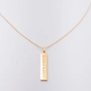 Barbados GPS Bar Necklace