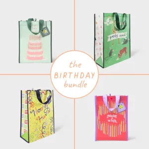 Birthday Bundle | Reusable Gift Bag   QR Greeting Card | 10 Pieces