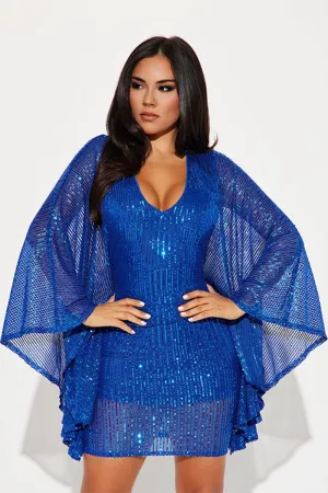 BJ0201 Sequins Mesh Mini Dress