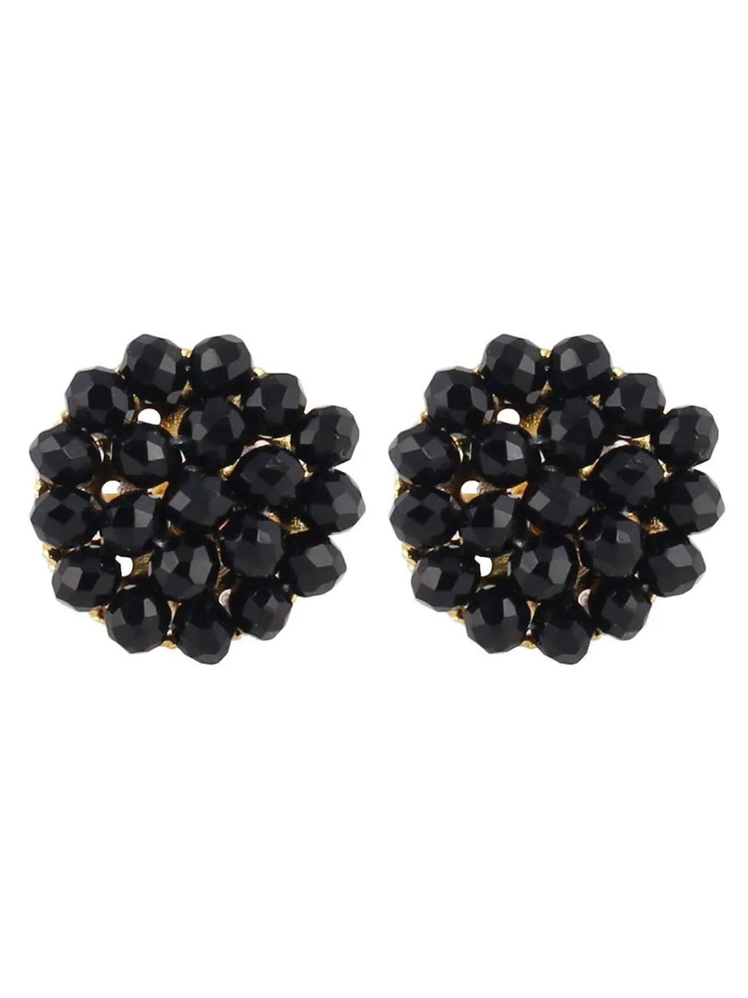 Black Crystal Beads Multi-Strand Necklace Set