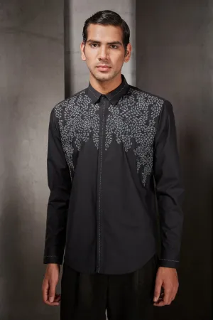 Black Embroidered Shirt