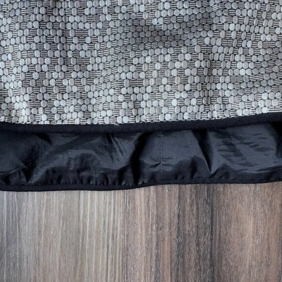 Black Halo Savona Metallic Gold Black Sleeve Mini Dress Size 4
