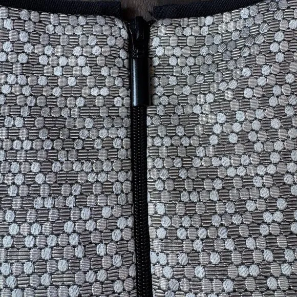 Black Halo Savona Metallic Gold Black Sleeve Mini Dress Size 4