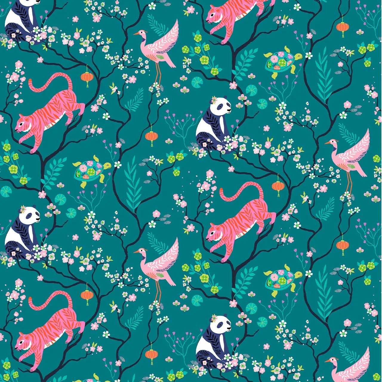 Blossom Days, Animals in Teal