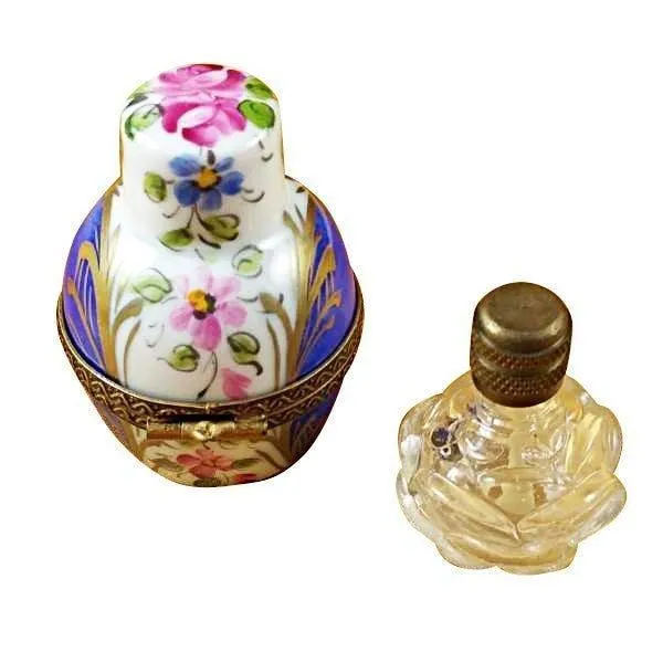 Blue Urn with One Bottle limoges box
