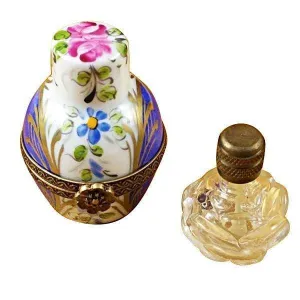 Blue Urn with One Bottle limoges box