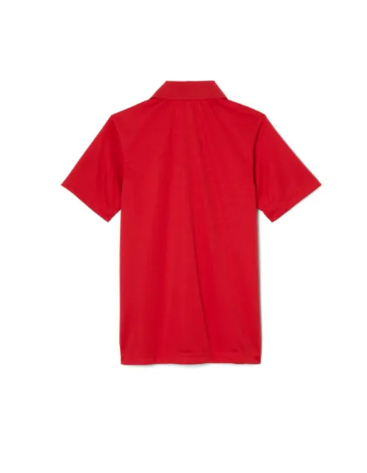 Boys Short Sleeve Sport Polo {Red}