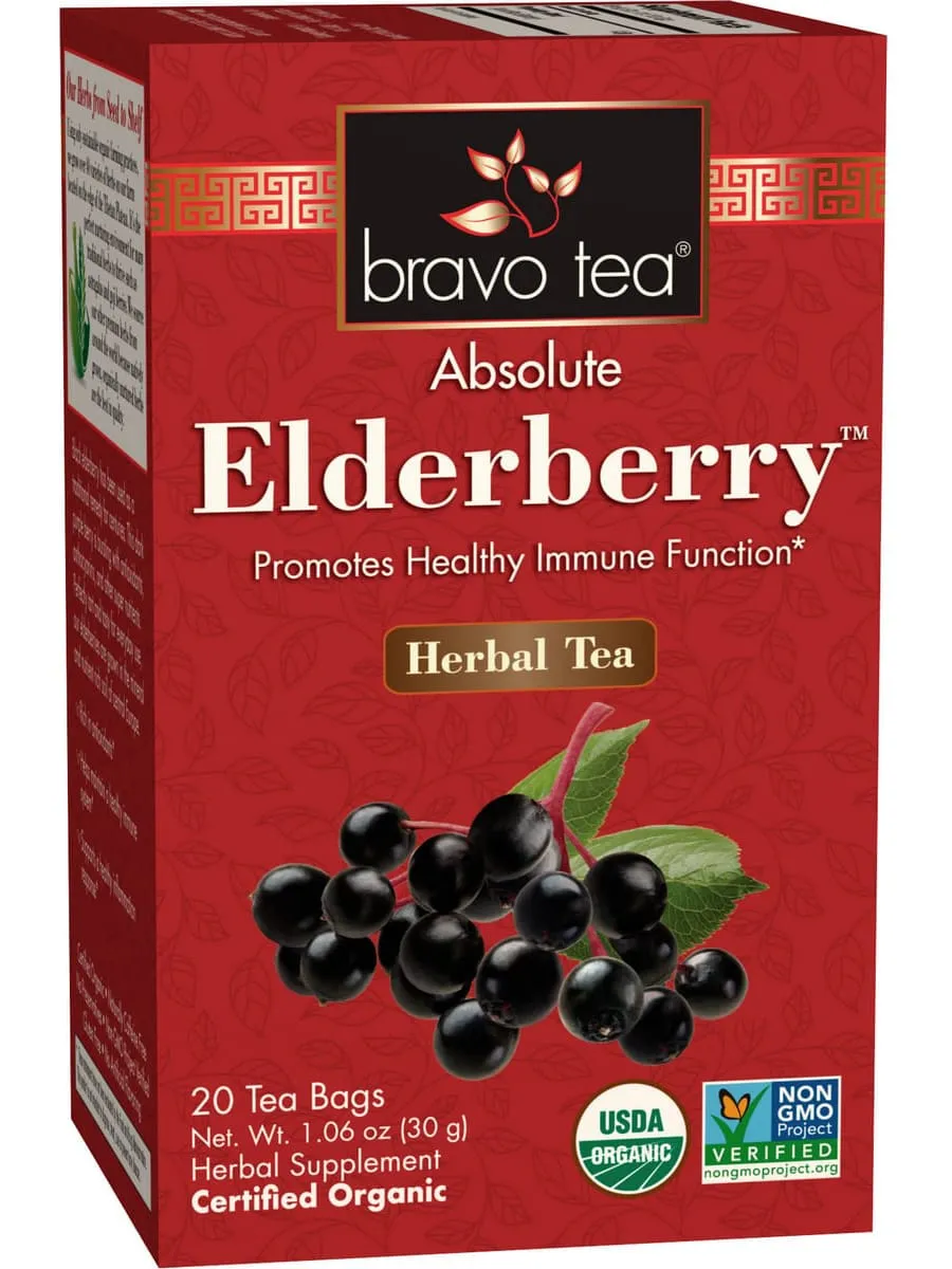 Bravo Tea, Elderberry, Organic, 20 Tea Bags